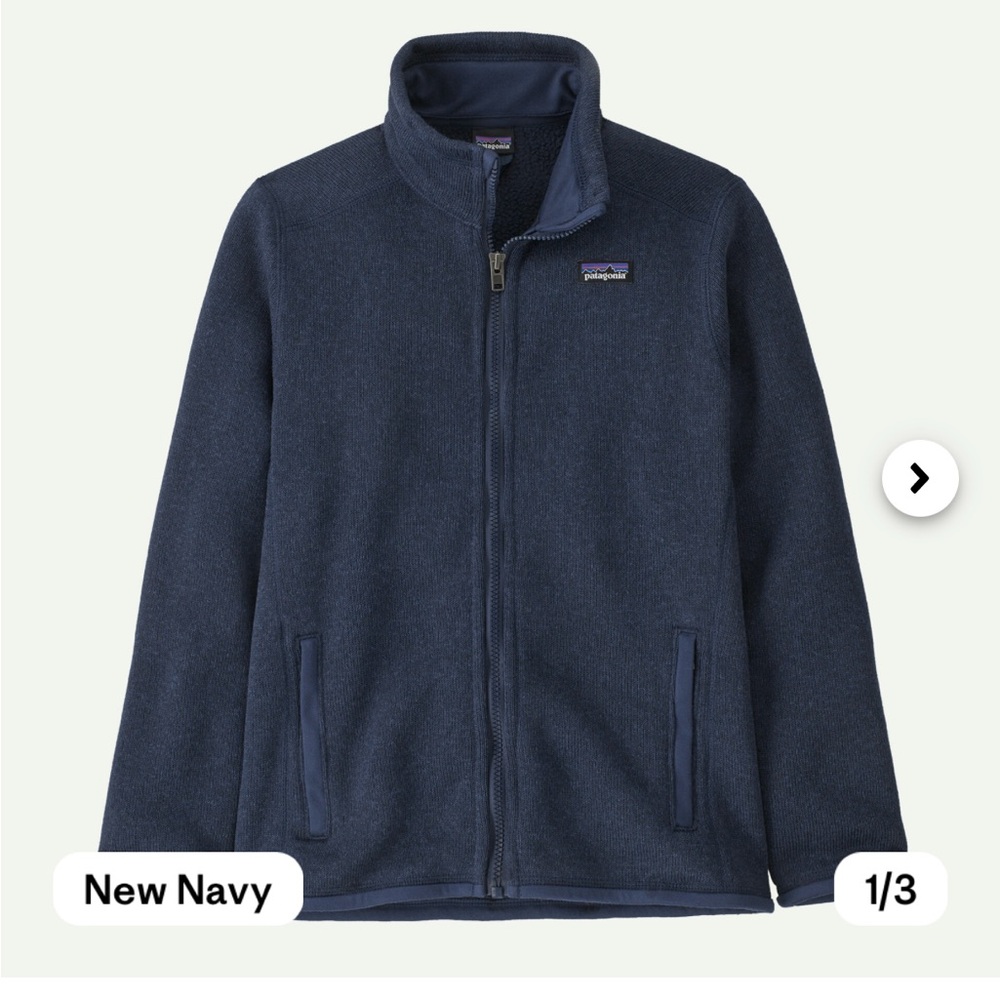 Patagonia Better Sweater Full Zip Size XL / 14 Yrs EUC